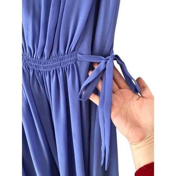 HD in Paris Periwinkle Empire Waist Sleeveless Lavender Purple Dress Size 6​​​ - Picture 12 of 16